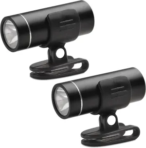 2-Pack Mini Flashlight, Pocket LED shoe light, clip on rechargeable hat Flash Light, 200 Lumens Adjustable Brightness Torch,Rechargeable Battery USB C Cable Cycling Camping Hiking