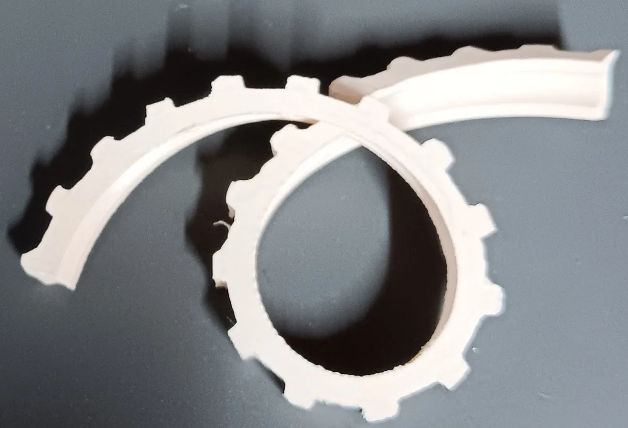 5-3/8" x 2/8"  Single toy track. Make your own