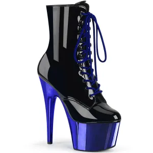 7 Inch Heel ADORE-1020 Black Pat Royal Blue