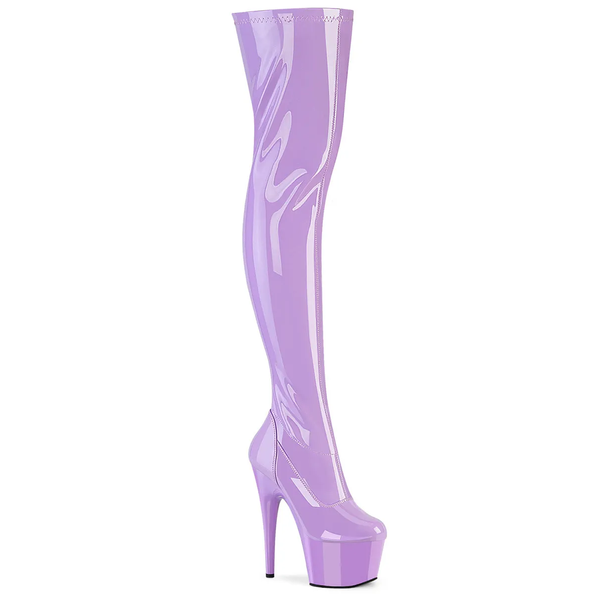 Adore-3000 Thigh High Platform Boots Lavender