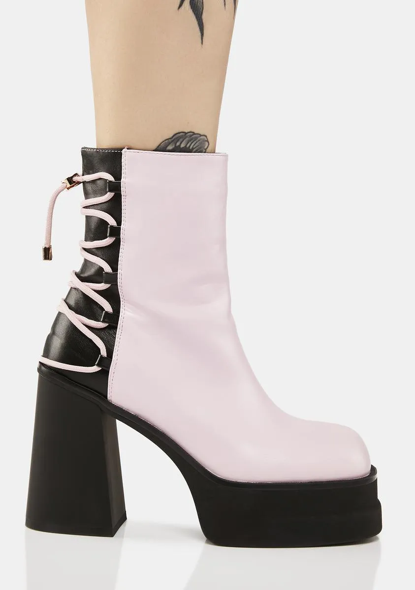 Ahariah Lace-Up Platform Boots