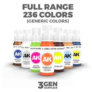 AK 3rd Gen acrylic paints: Golden Yellow 041 - Sickly Pink 060 AK 3rd Gen acrylic paints: Golden Yellow 041 - Sickly Pink 060