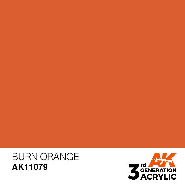 AK Interactive AK11079 3G Burn Orange Acrylic Paint 17ml