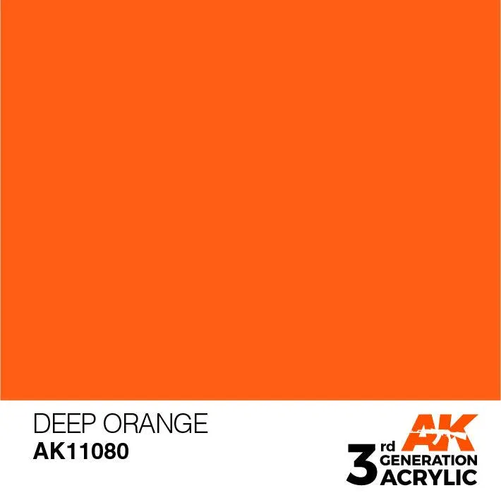 AK Interactive AK11080 3G Deep Orange Acrylic Paint 17ml
