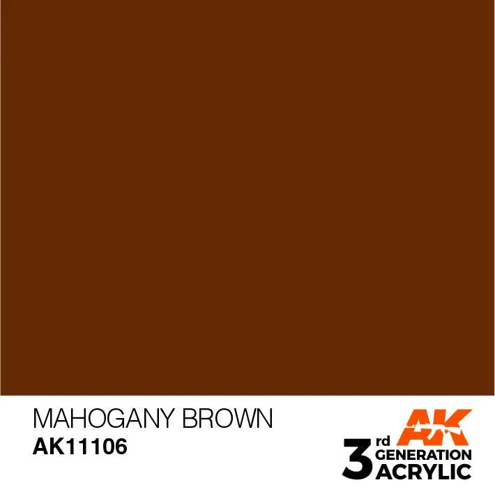 AK Interactive AK11106 3G Mahogany Brown Acrylic Paint 17ml
