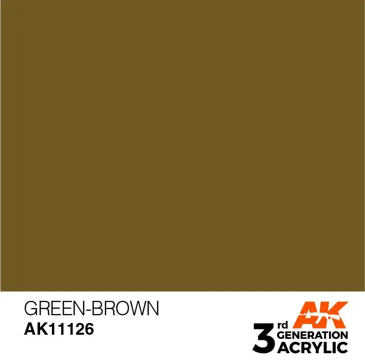 AK Interactive AK11126 3G Green Brown Acrylic Paint 17ml