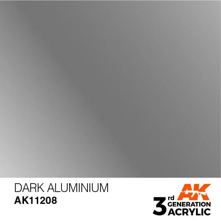 AK Interactive AK11208 3G Dark Aluminum Acrylic Paint 17ml