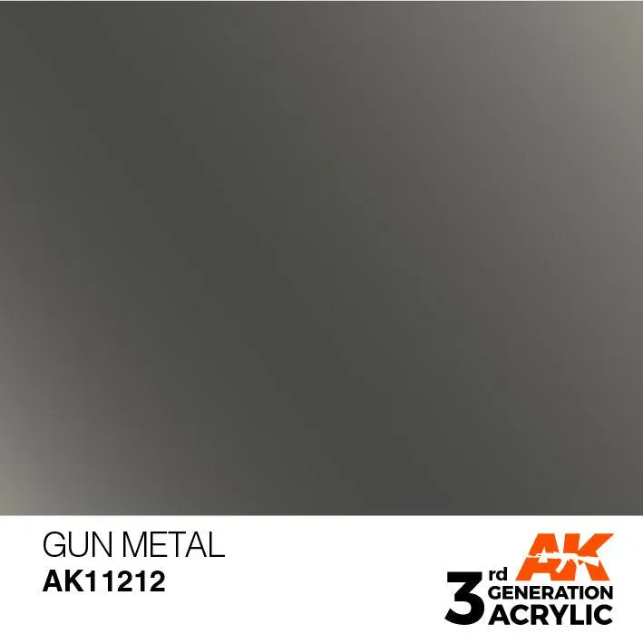AK Interactive AK11212 3G Gun Metal Acrylic Paint 17ml