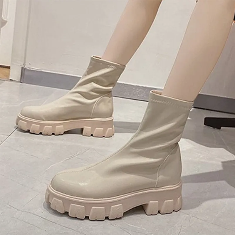 Amozae-Women Long Boots Over The Knee Ladies Luxury Fashion Autumn Winter Shoes Platform Fashion Woman Footwear Slip On 2024 New Botas