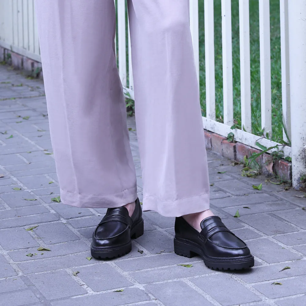 Arezzo Platform Loafers (Nero)