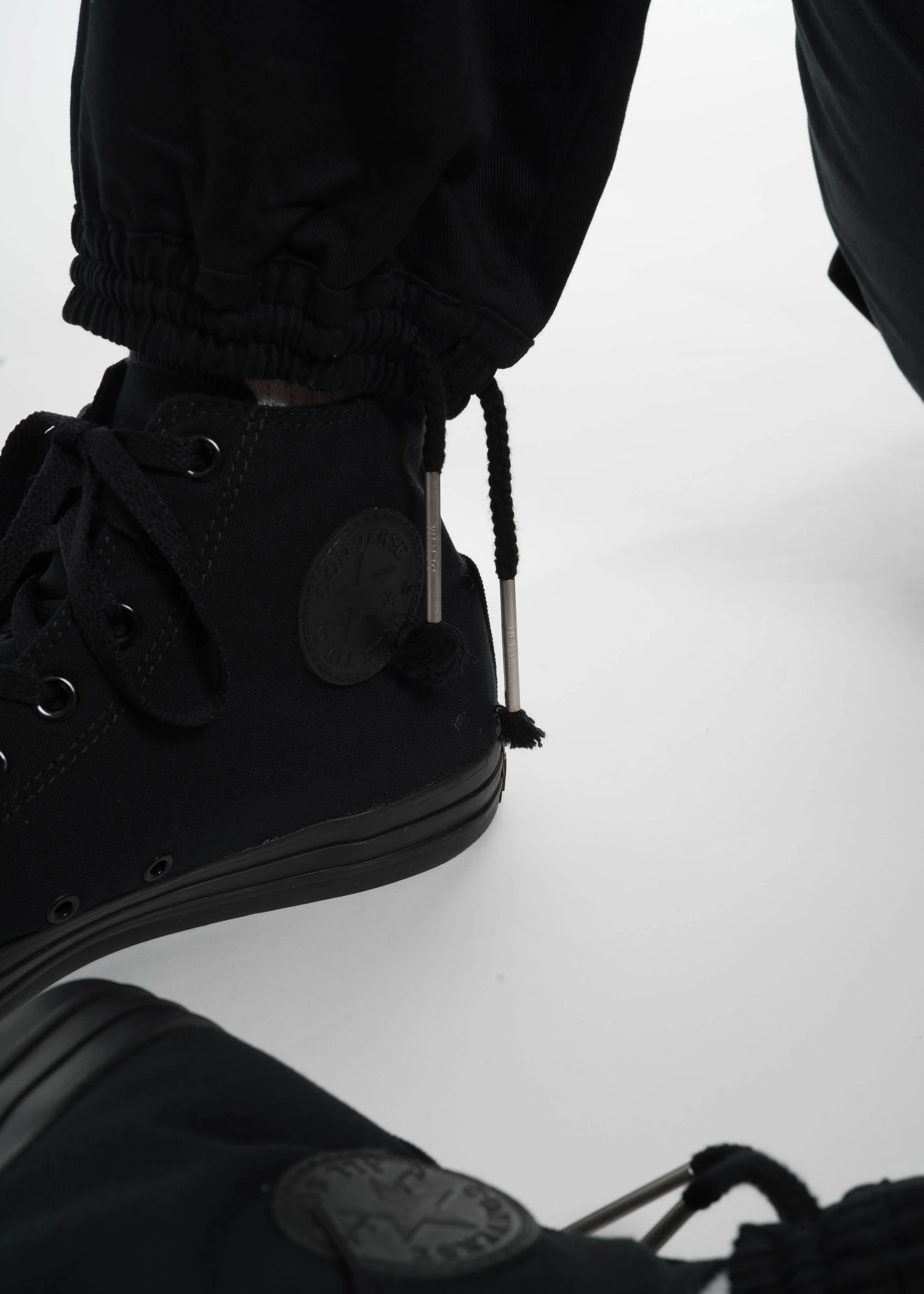 Black Drawstring Pants w/ Face