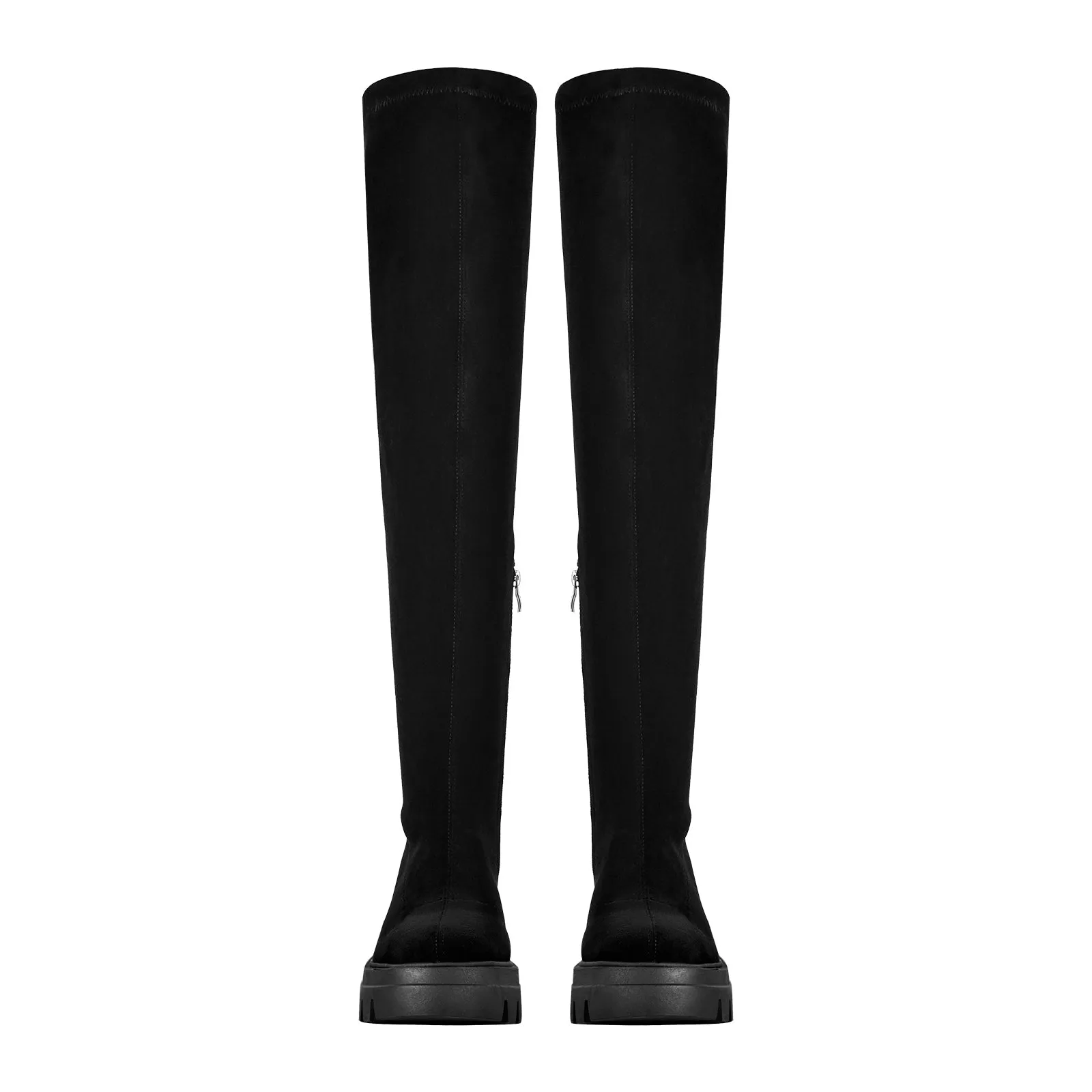 Black Over The Knee Stretch Boots