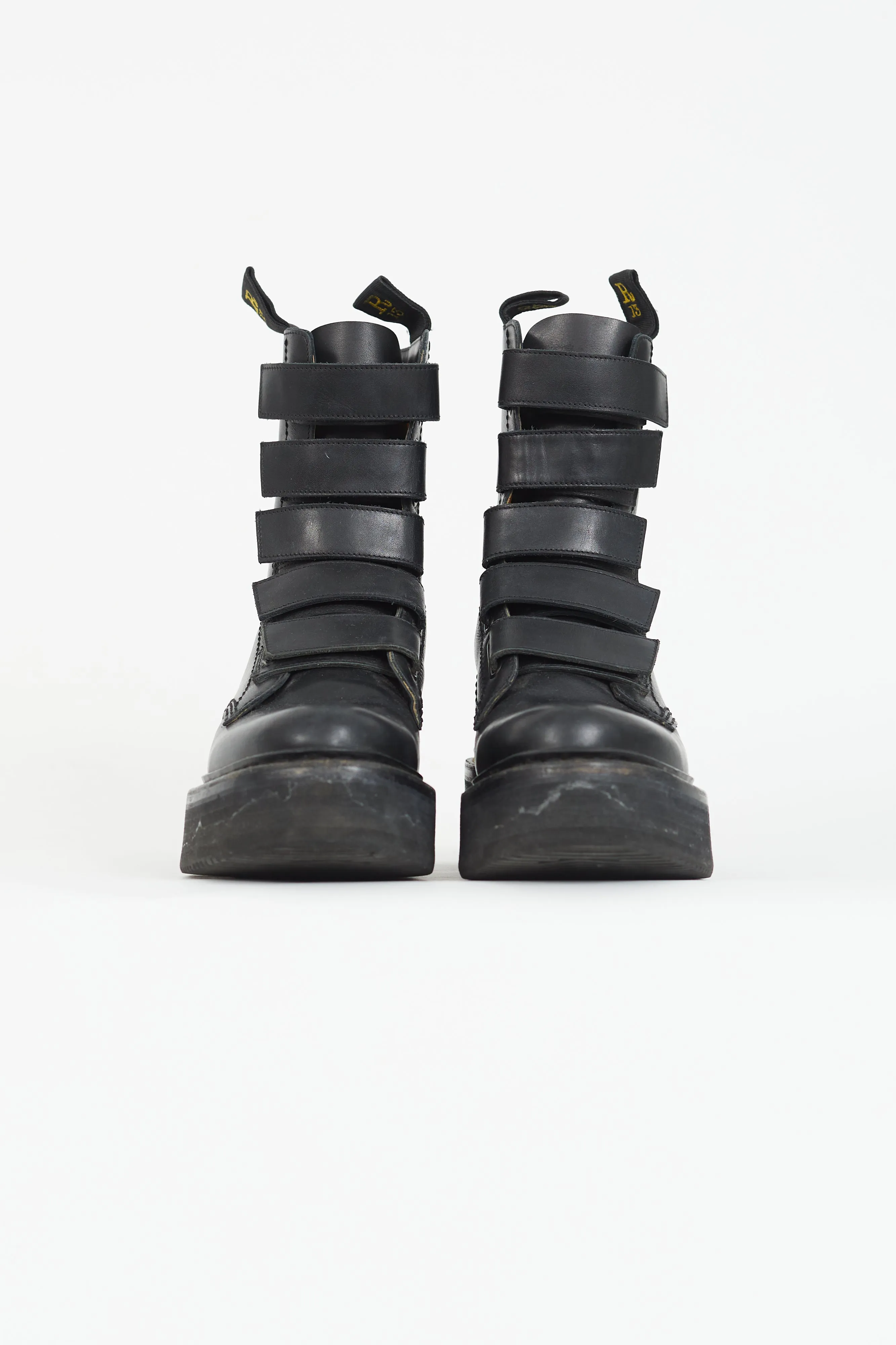 Black Stack Velcro Boot
