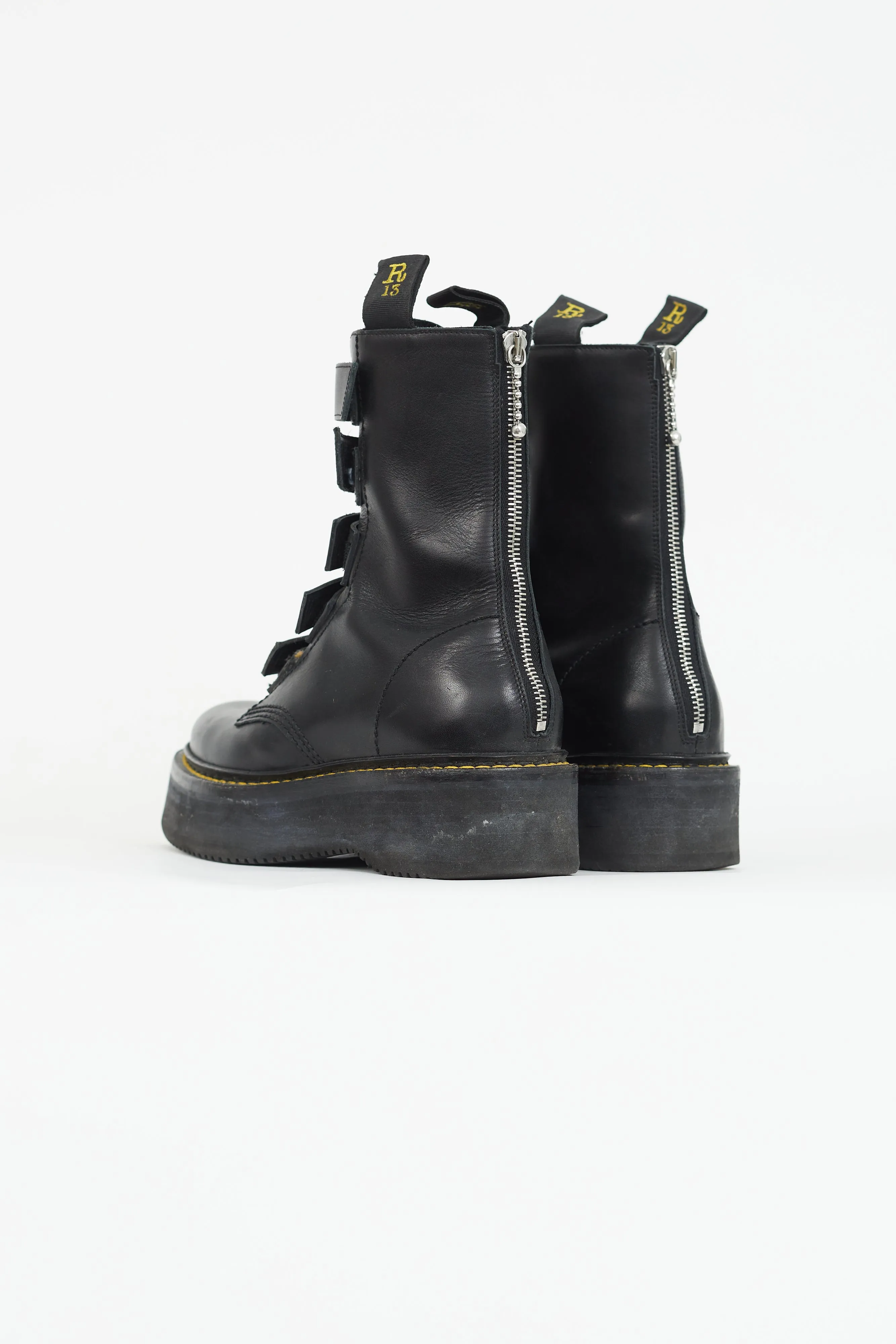 Black Stack Velcro Boot