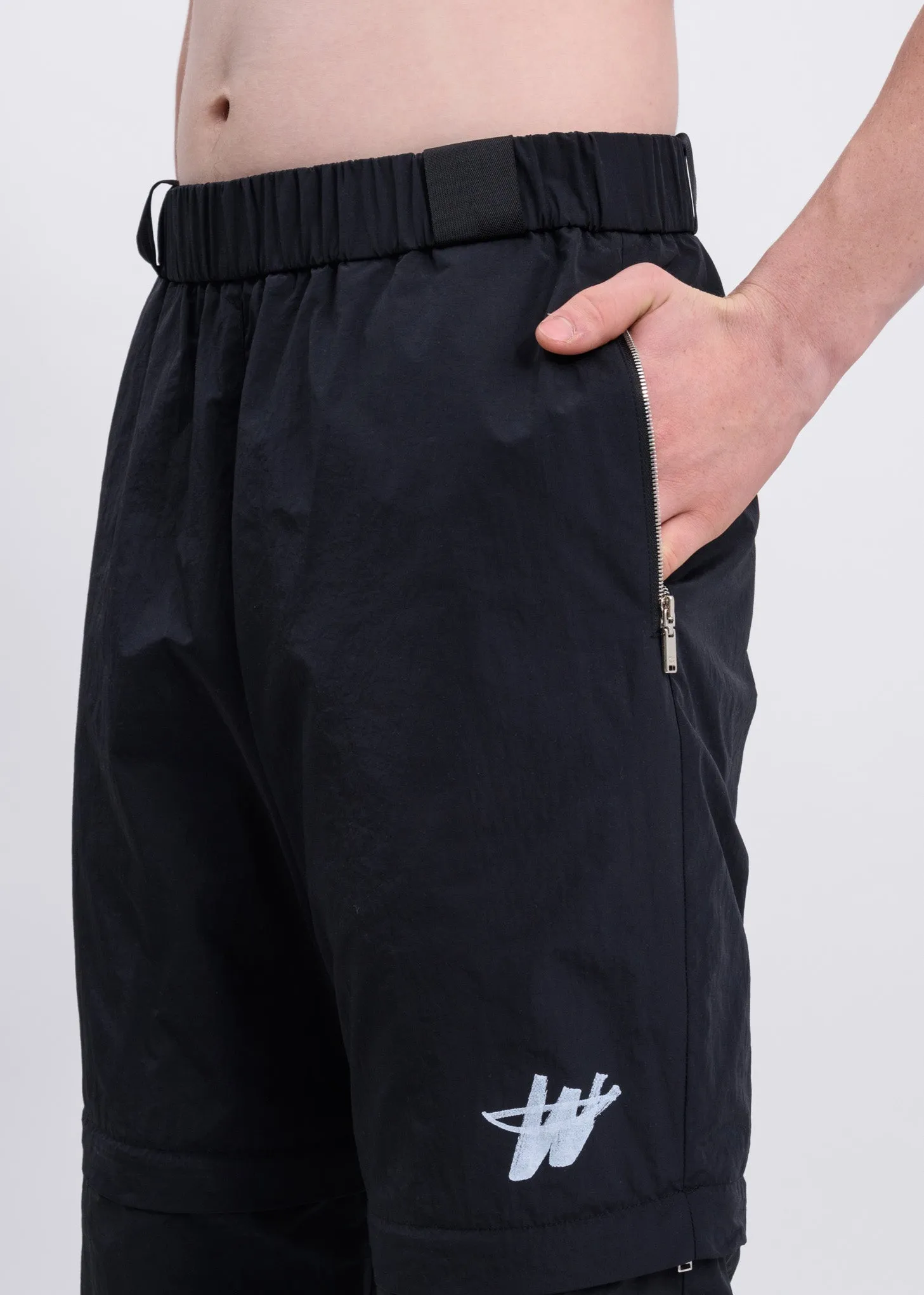 Black Zip Detail Track Pants