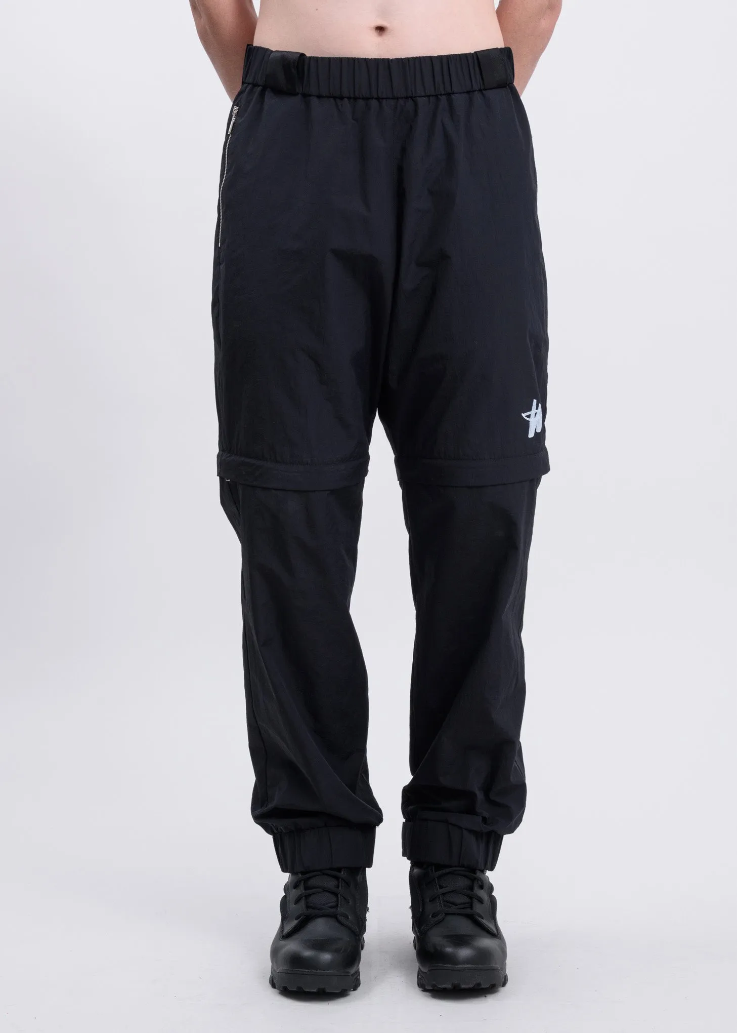 Black Zip Detail Track Pants