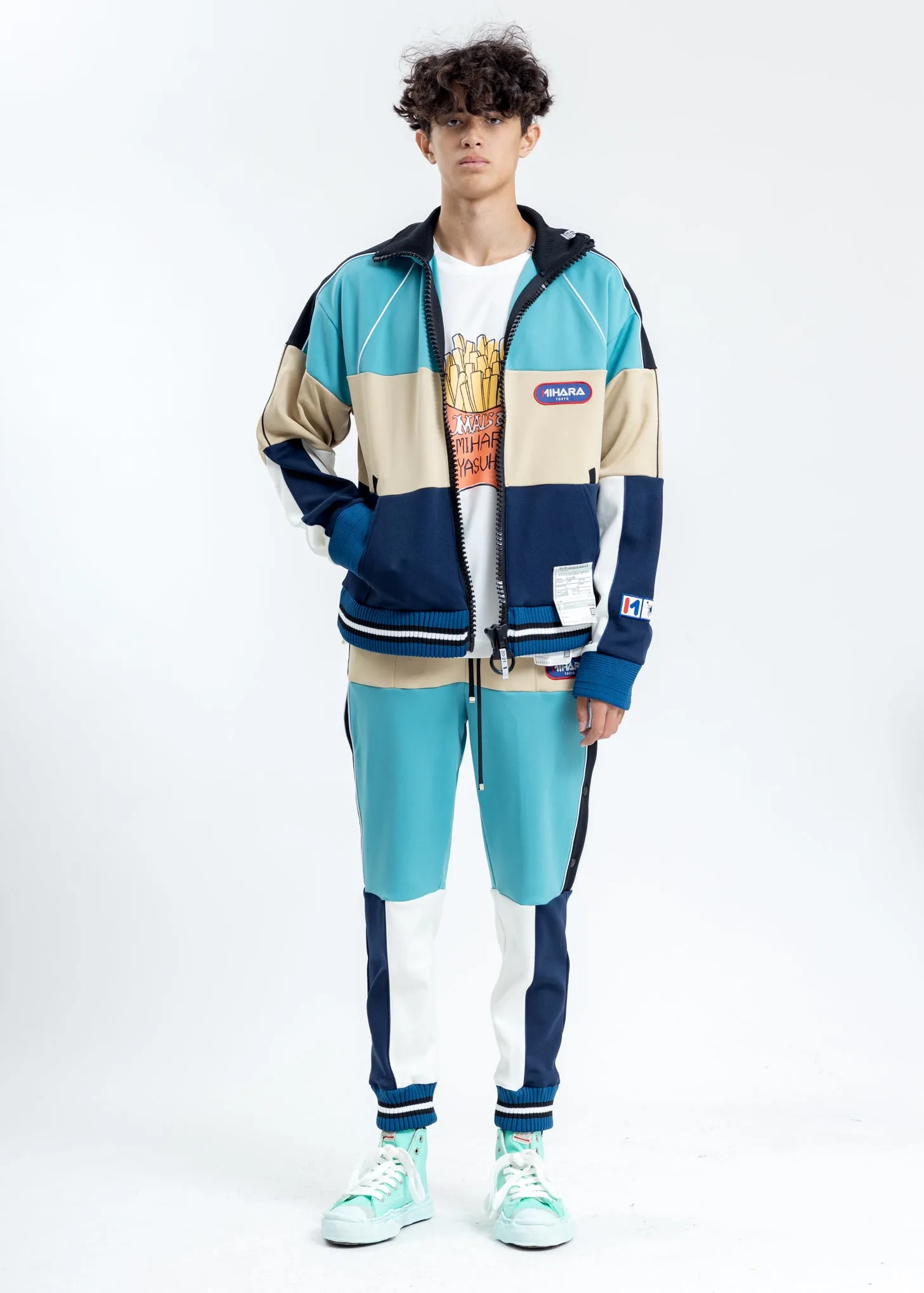 Blue Border Track Pants