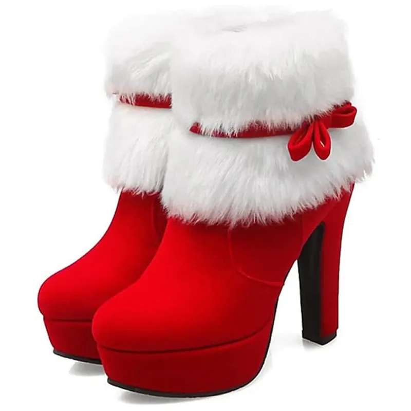 Bow Side Zipper Waterproof Booties