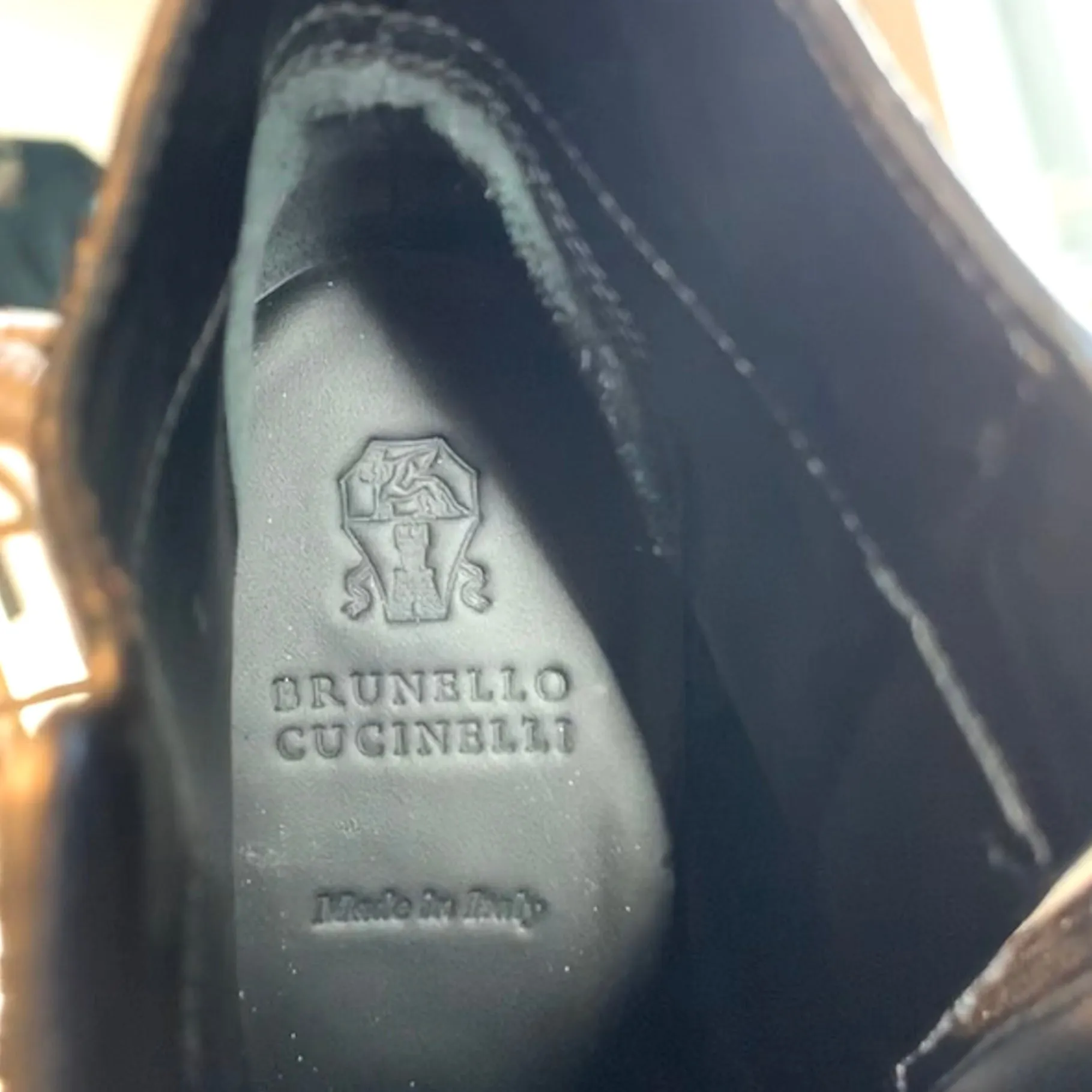 Brunello Cucinelli Black Leather Heeled Monili Trim Boots