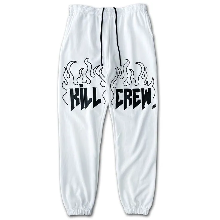 Buy Flame Kill Crew Print Street Wear Fashion Hip Hop Casual Sweat Joggers Pant For Men