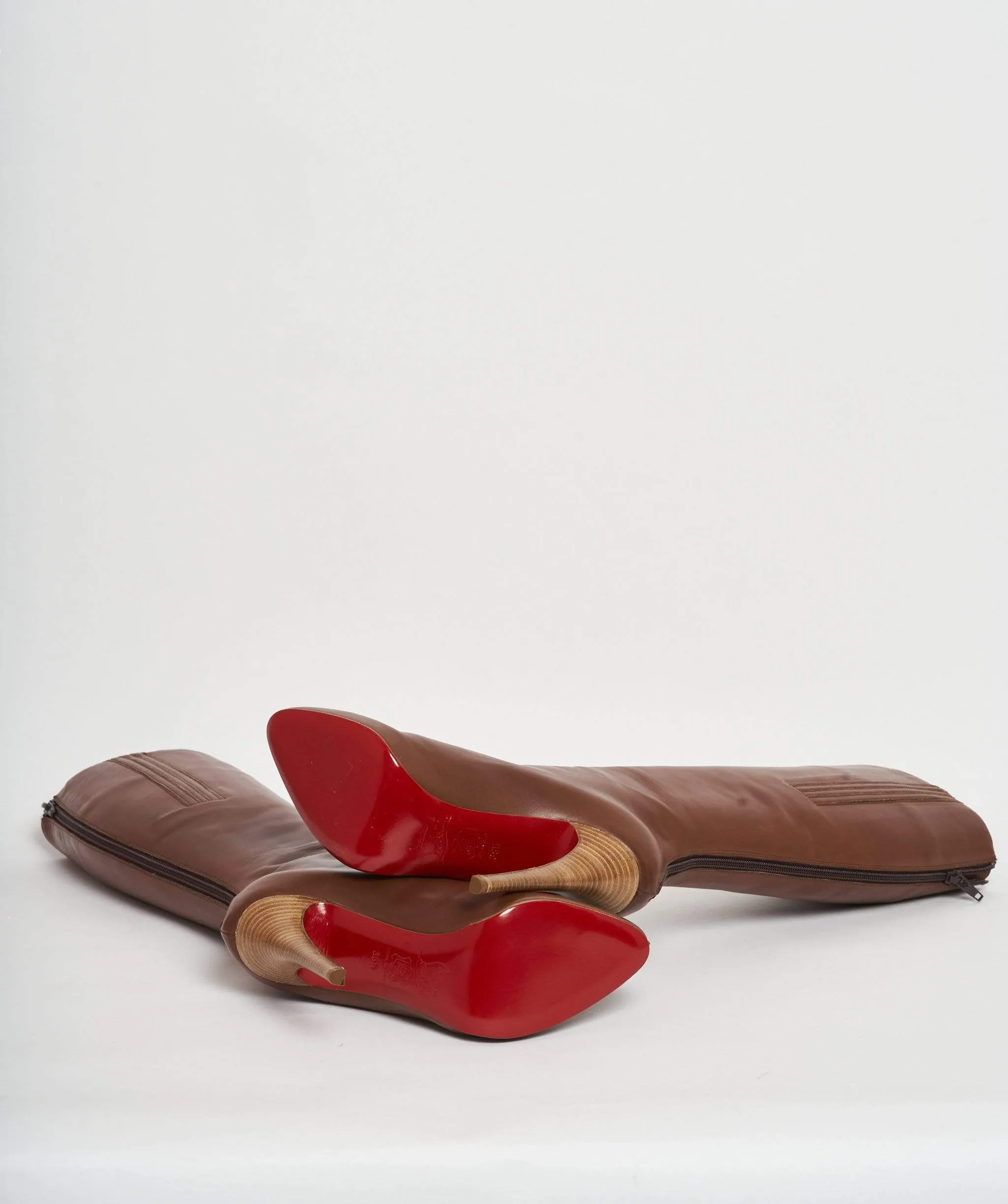 Christian Louboutin Brown Leather Boots