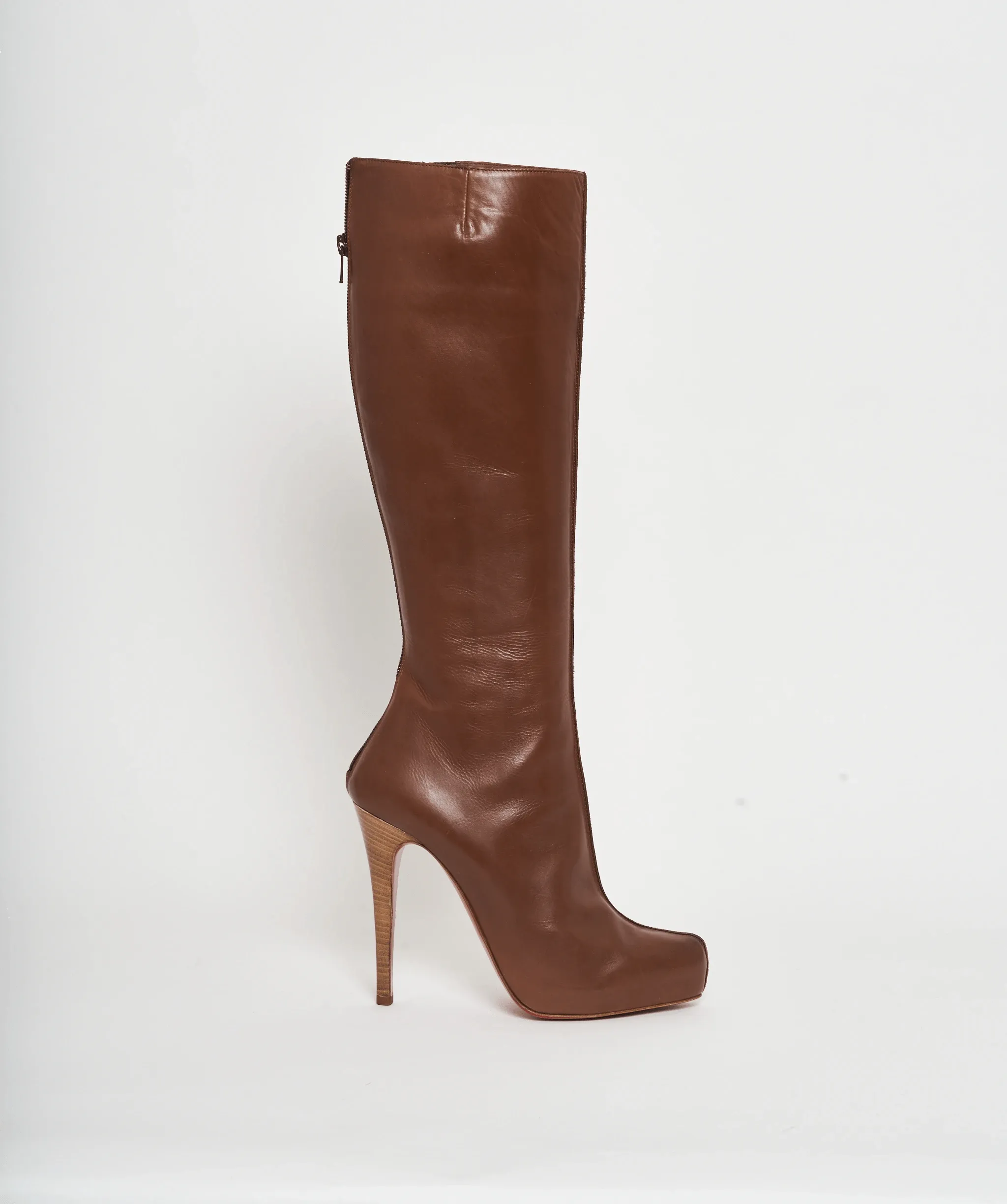 Christian Louboutin Brown Leather Boots