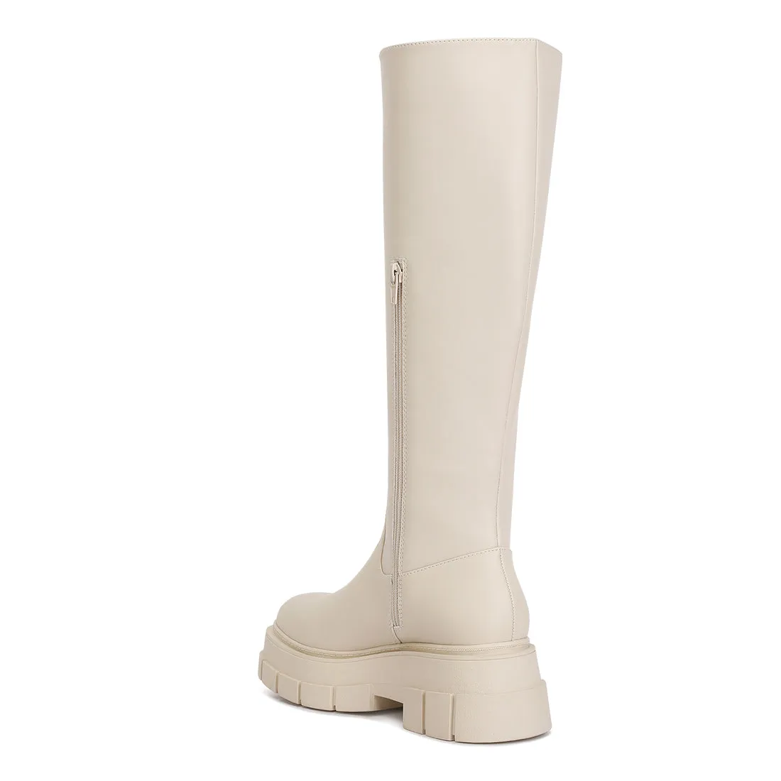 Chunky Platform Knee Length Boots