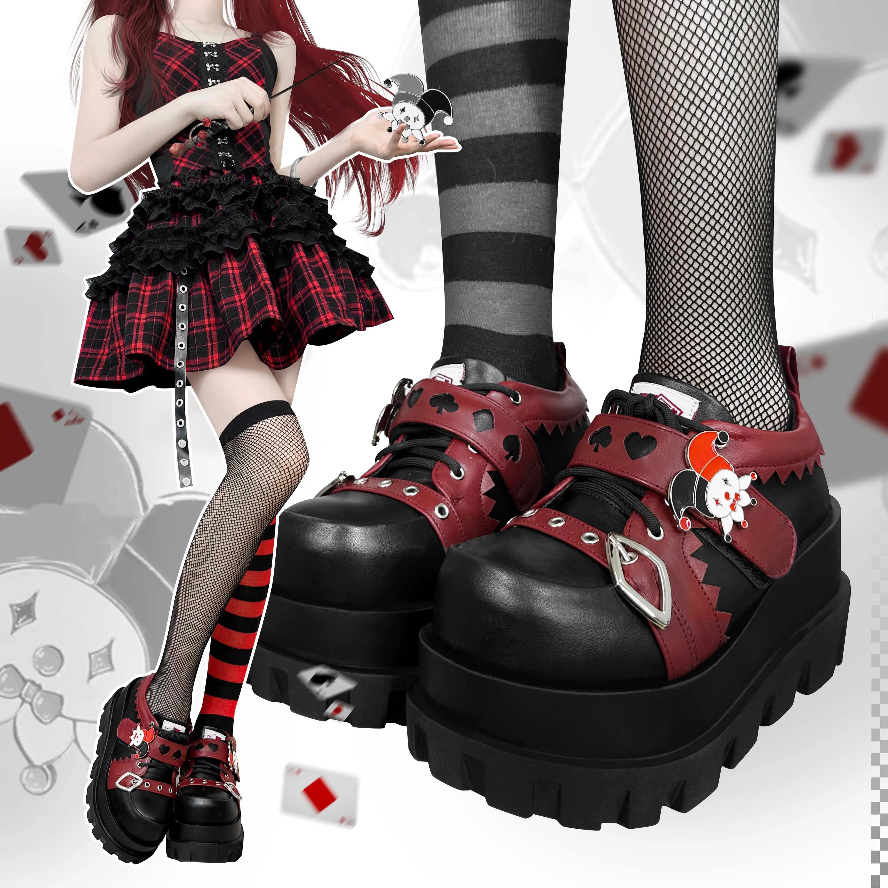Clown Poker Platform Shoes
