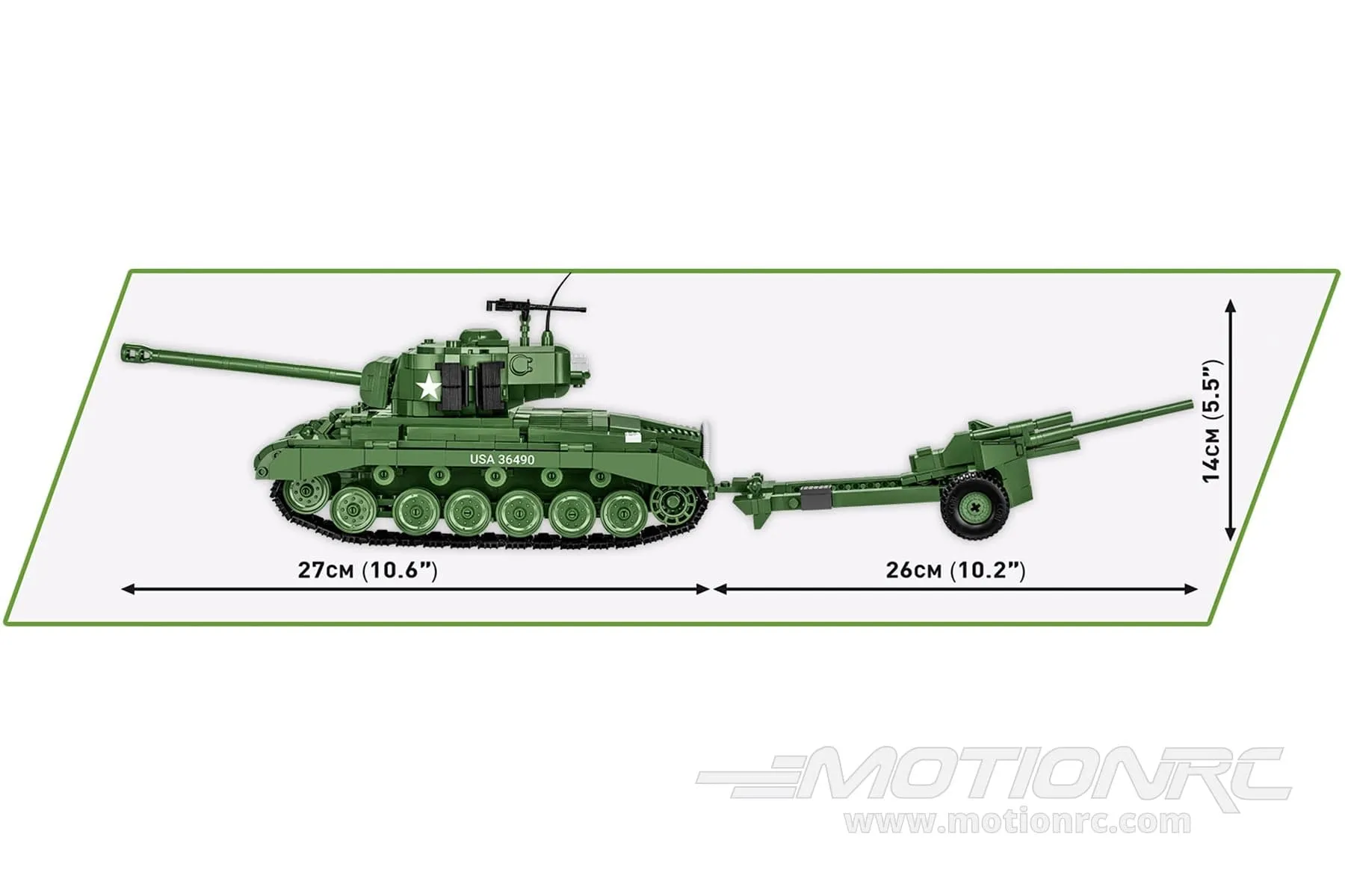 COBI M26 Pershing Tank with M5 Gun 1:28 Scale Executive Edition Building Block Set
