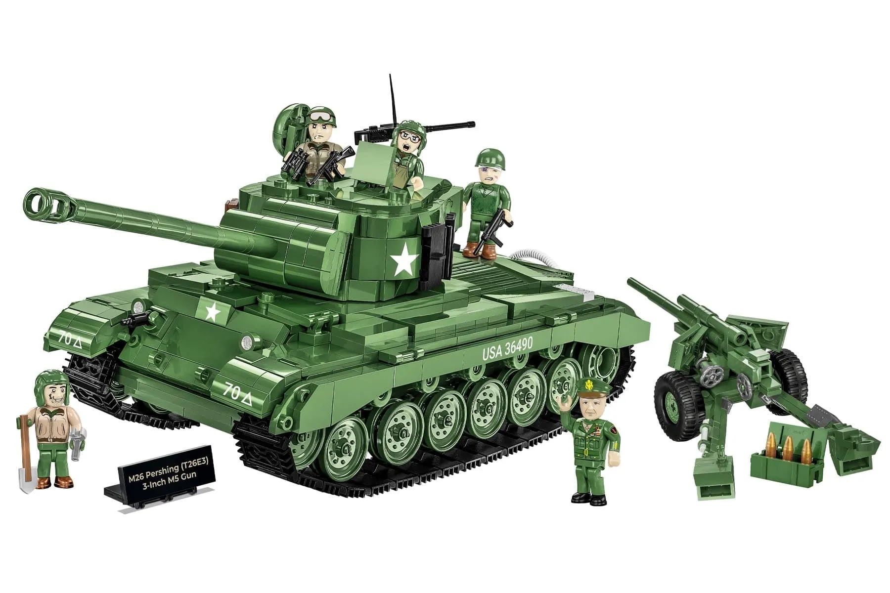 COBI M26 Pershing Tank with M5 Gun 1:28 Scale Executive Edition Building Block Set