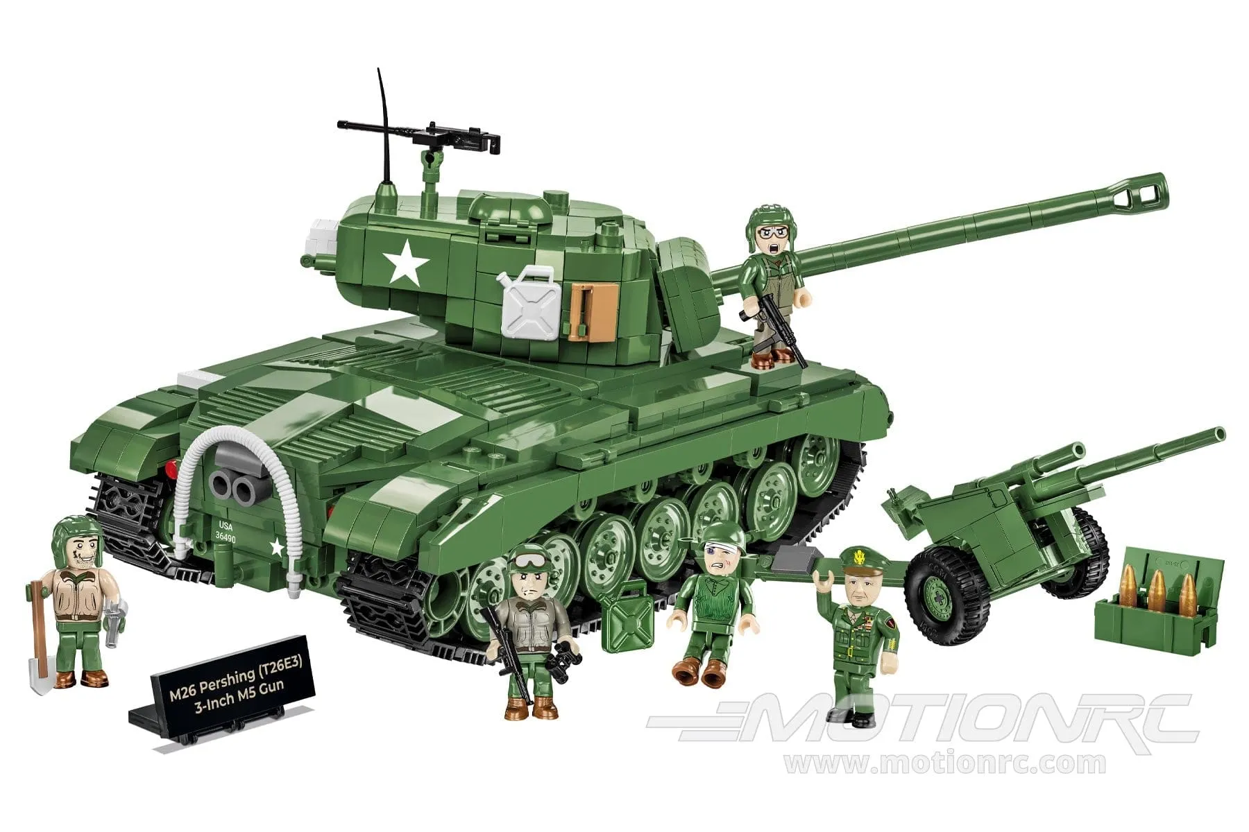 COBI M26 Pershing Tank with M5 Gun 1:28 Scale Executive Edition Building Block Set