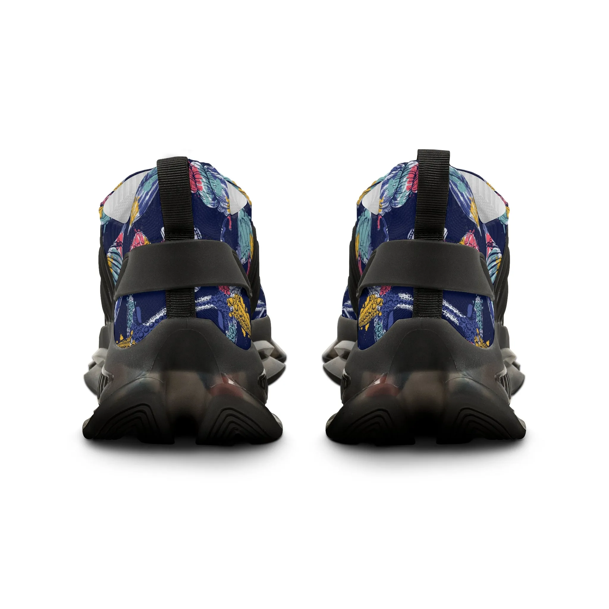 Colorful Fish and Seahorse Men's Mesh Sneakers