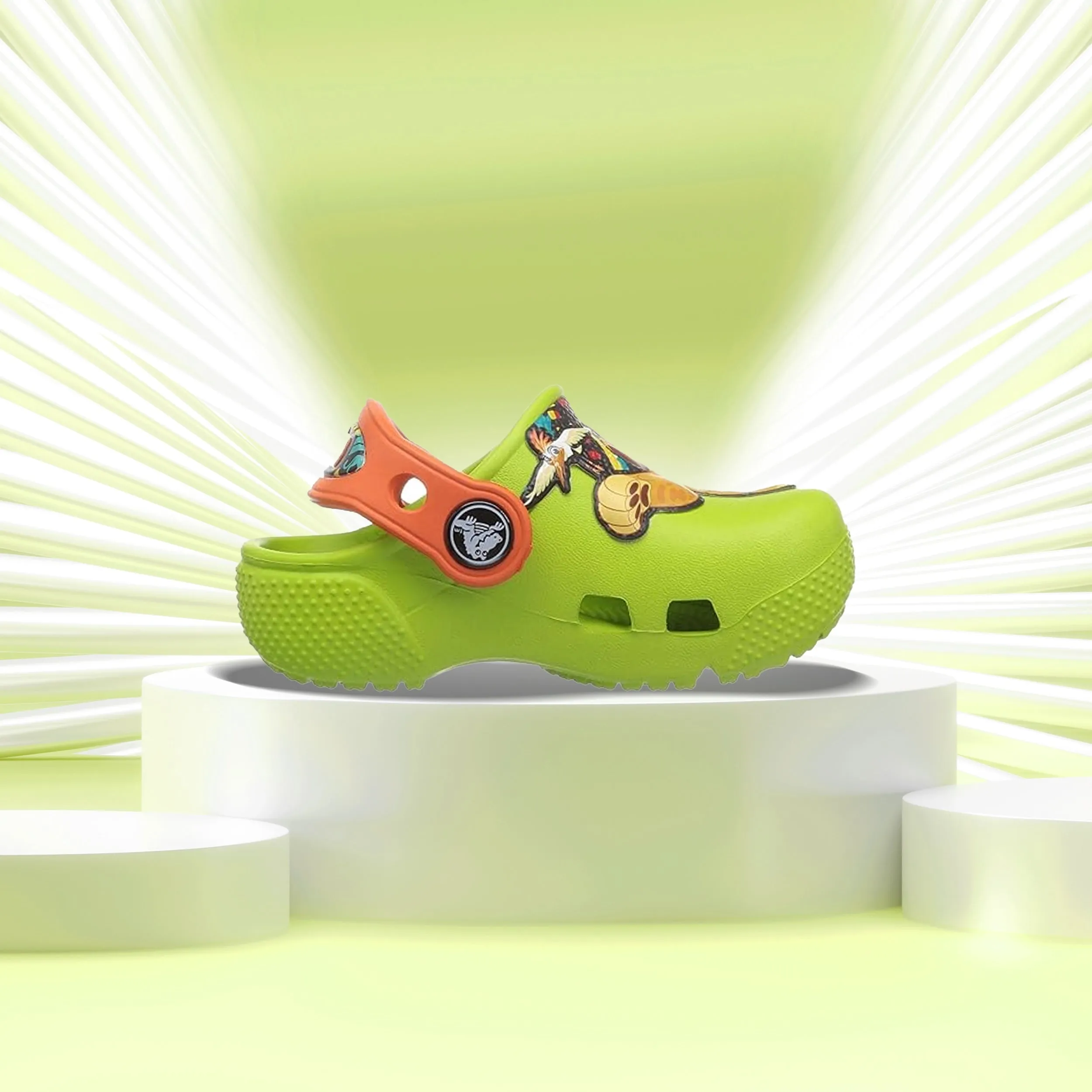 Crocs FunLab Lion Guard Girls Clog in Green