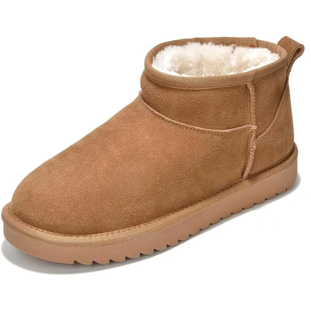 Cushioned Suede Platform Winter Boots