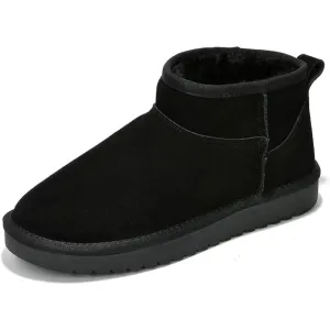 Cushioned Suede Platform Winter Boots