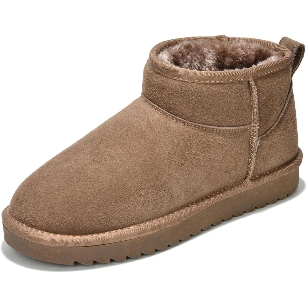Cushioned Suede Platform Winter Boots