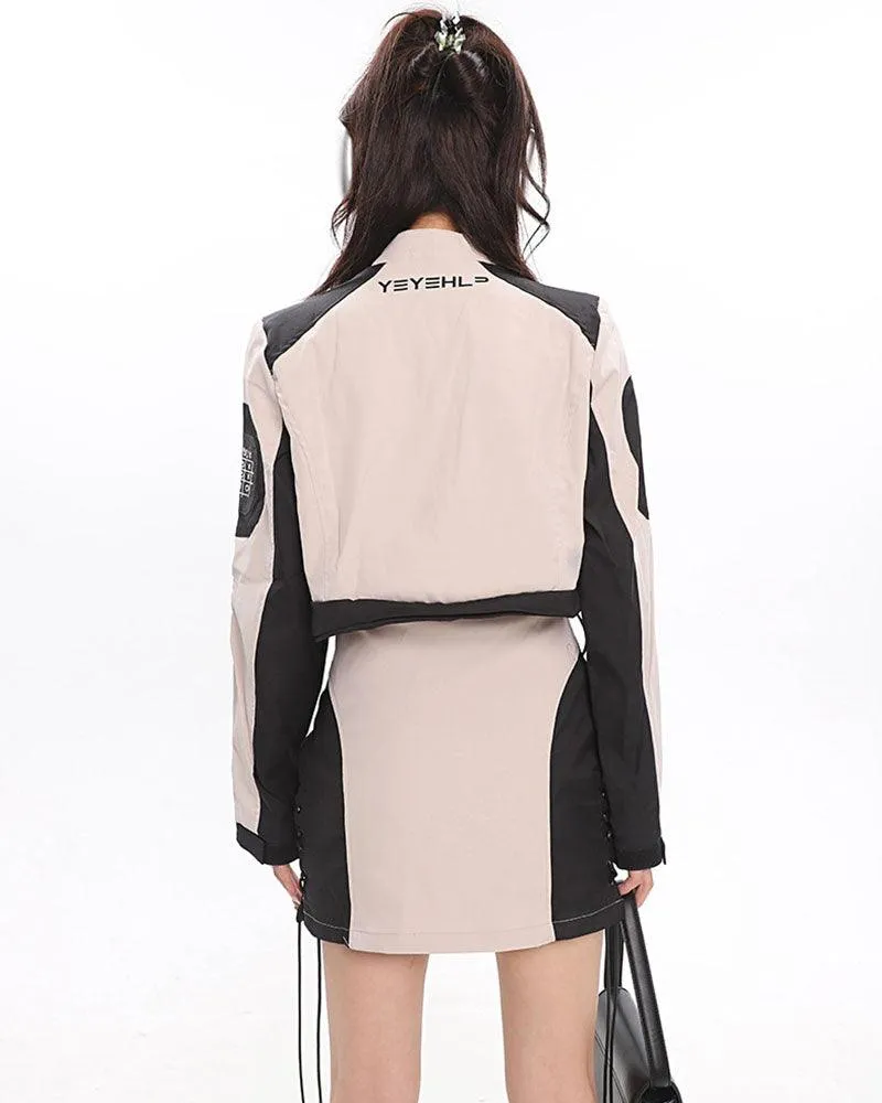 Cyberpunk Racing Two Piece Skirt Set