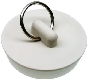 Danco 80228 Drain Stopper, Rubber, White, For: 1-5/8 in Drain, Universal Sink :CD 1: QUANTITY: 1