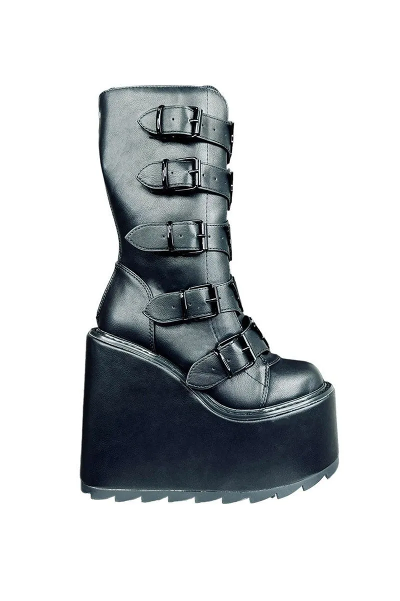 Dune Bat Goth Platform Boots [Blackout]