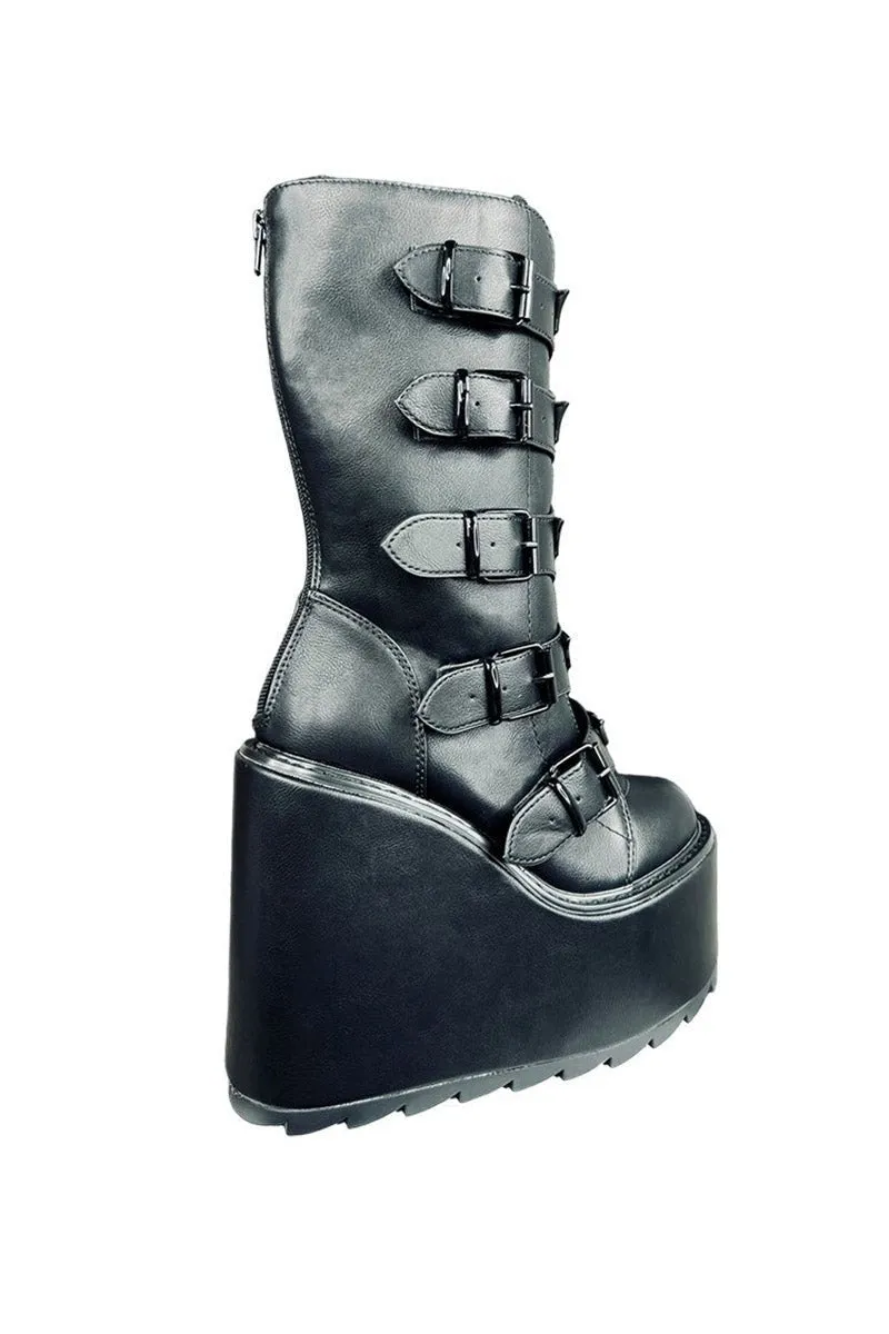 Dune Bat Goth Platform Boots [Blackout]