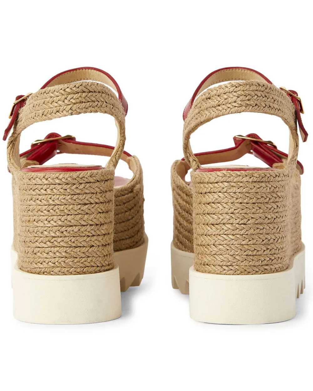 Elyse Platform Sandal in Red