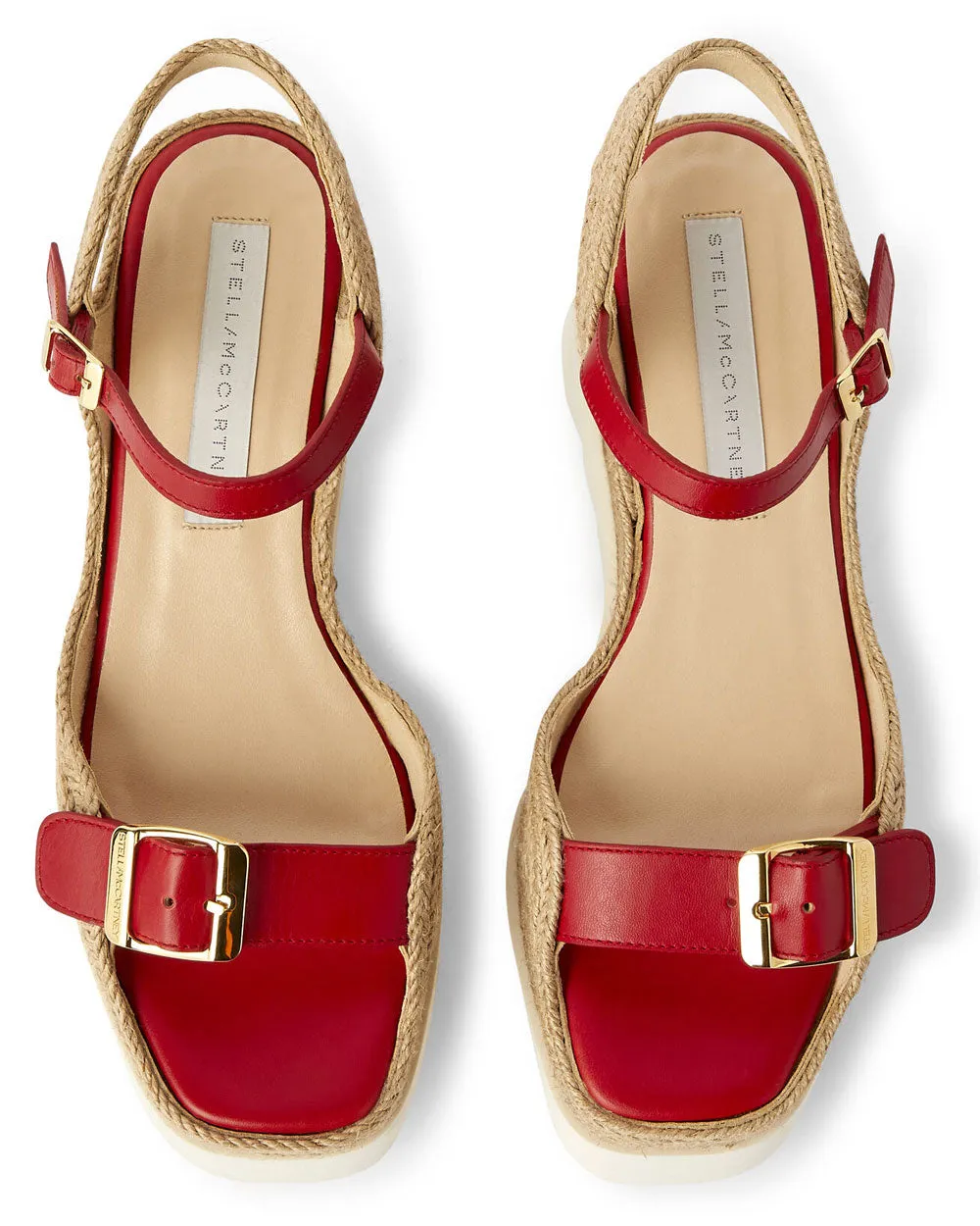 Elyse Platform Sandal in Red