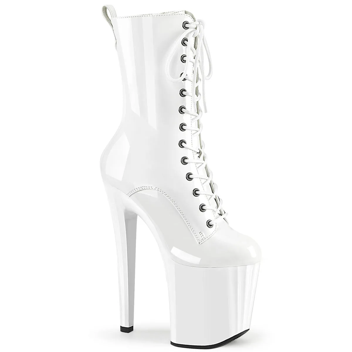 ENCHANT-1040 White Pat/White, 8"Heels