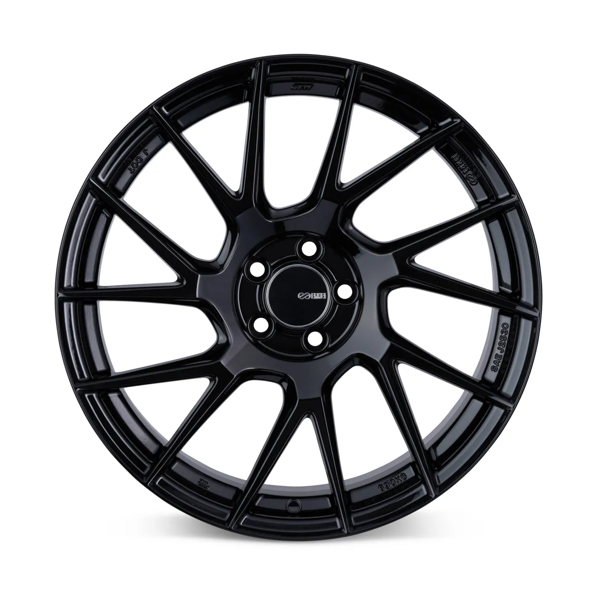 Enkei TM7 17x8.0 5x114.3 45mm Offset 72.6mm Bore Gloss Black Wheel - 507-780-6545BK