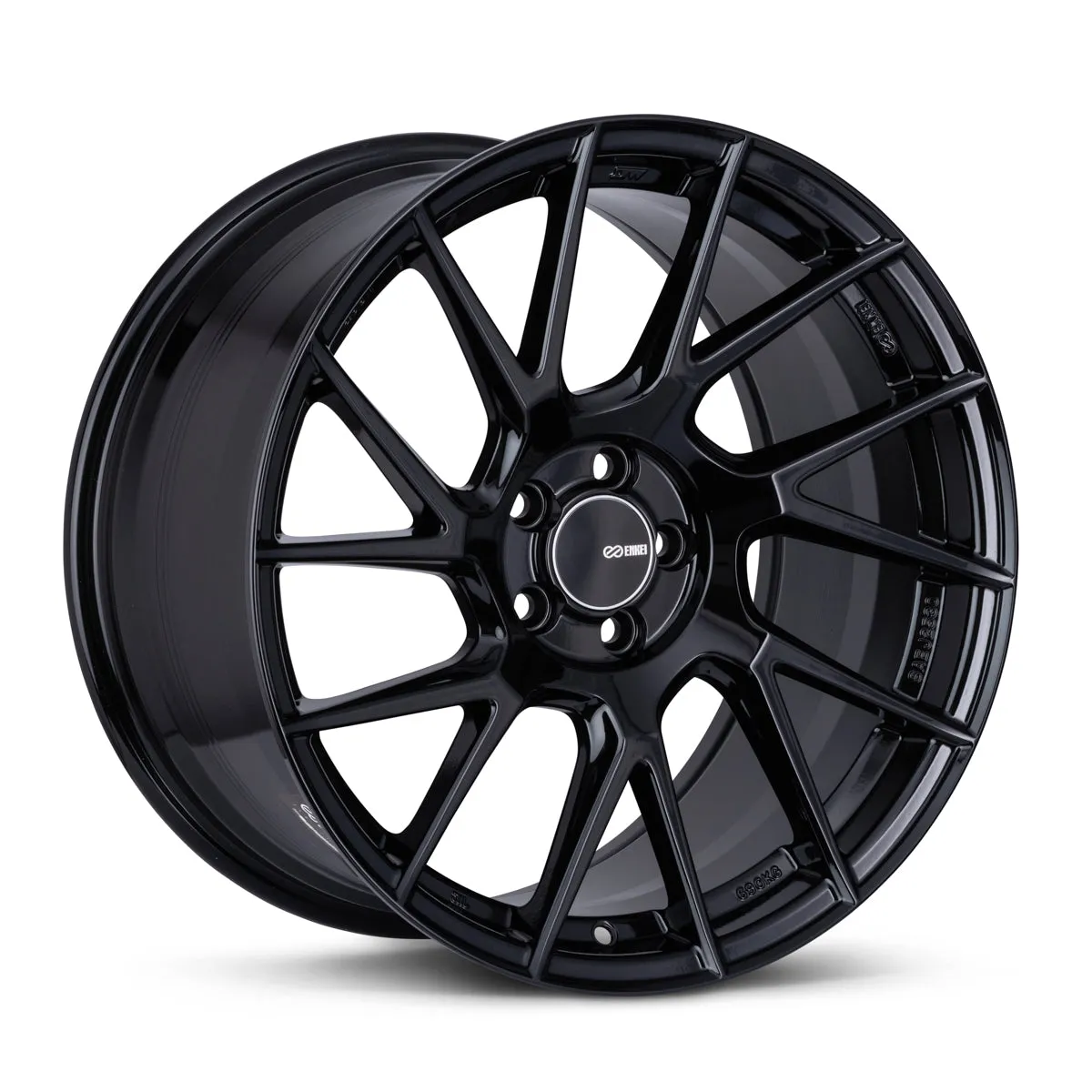 Enkei TM7 17x8.0 5x114.3 45mm Offset 72.6mm Bore Gloss Black Wheel - 507-780-6545BK