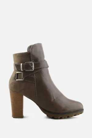 European Brand Zipper Buckle Straps Platform Boots | 100% Authentic Leather