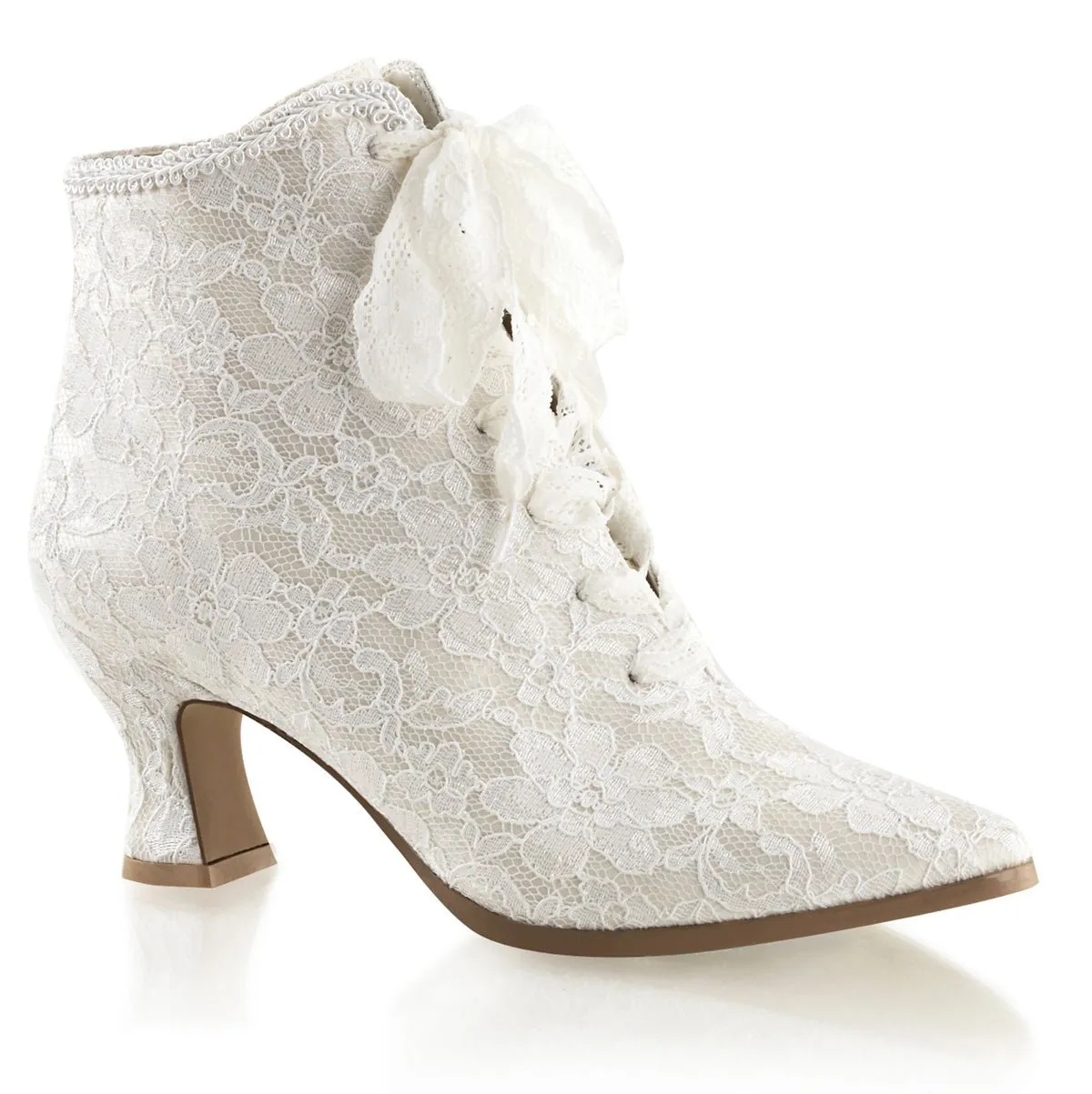 Fabulicious Victorian 30 Womens 2 3/4 Inch Heel, Single Sole, Front Lace Ankle Length Boots