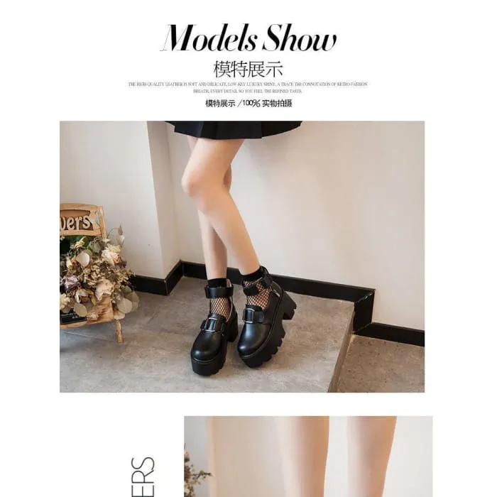 Faux Leather Platform Shoes