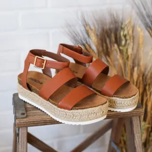 FINAL SALE Webber Tan Platform Sandles