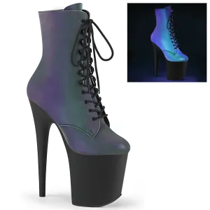 Flamingo-1020REFL Green Multi Reflective/Blk Matte, 8" Heel